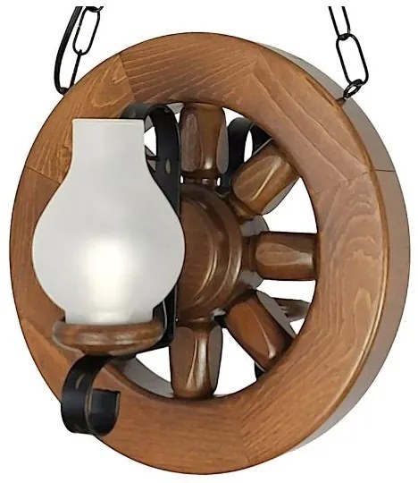 Brilagi - Lampadario a sospensione con catena ROATA 2xE14/40W/230V faggio/noce
