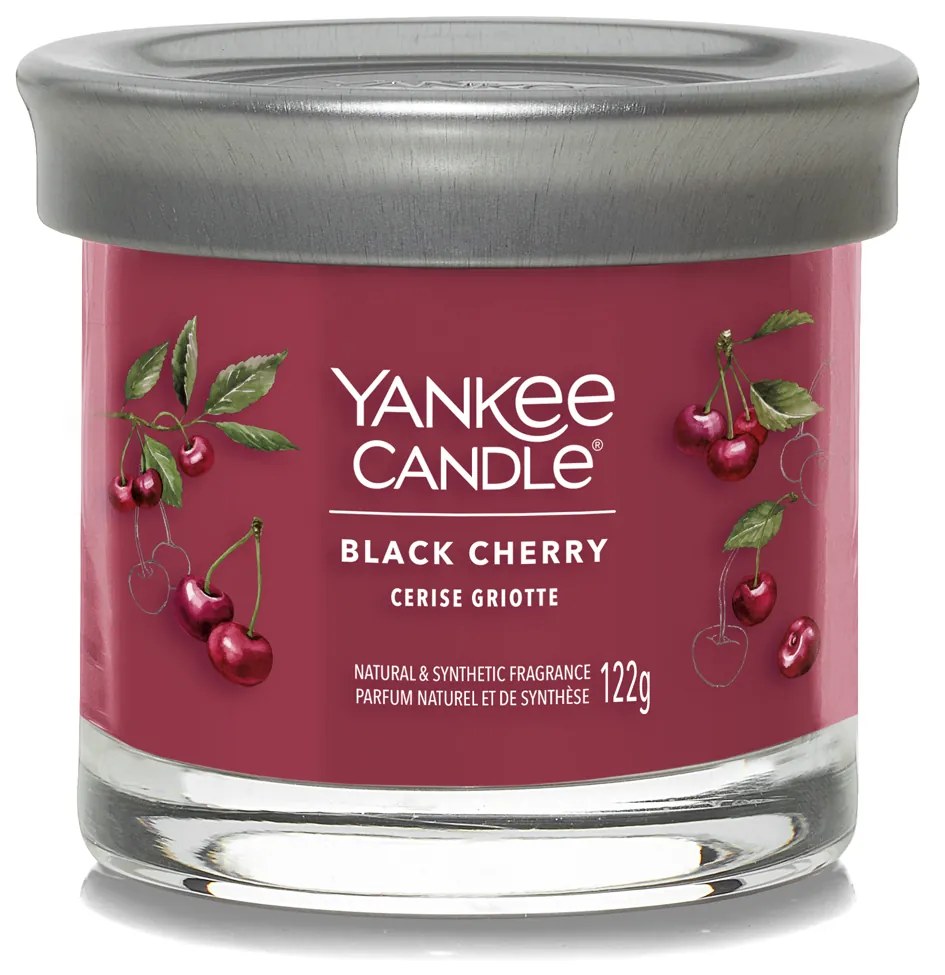 Candela Black Cherry in barattolo medio Yankee Candle