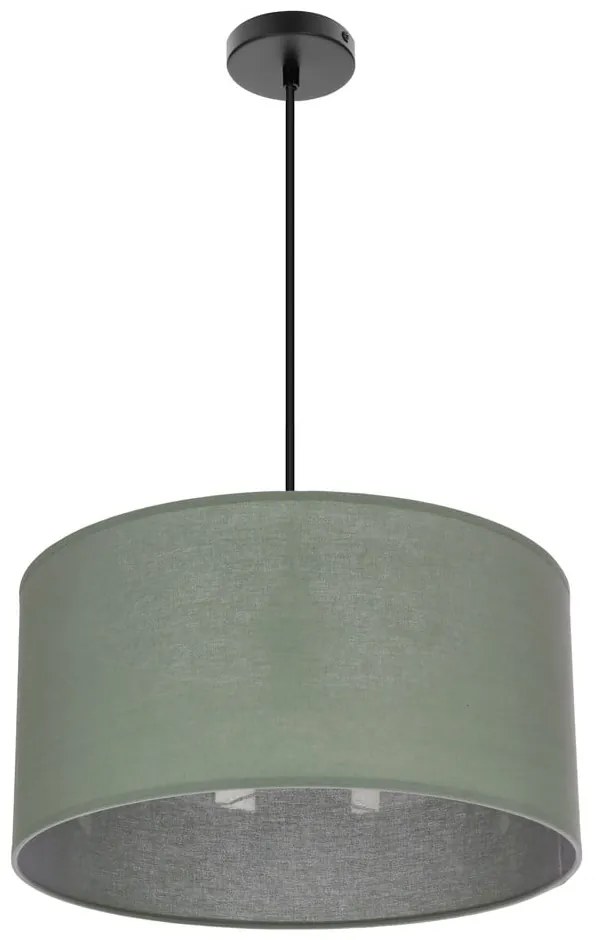 Lampadario verde con paralume in tessuto ø 40 cm Shanti – Candellux Lighting