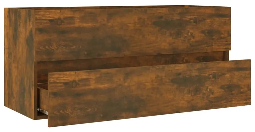 Mobile lavabo rovere fumo 100x38,5x45 cm legno multistrato