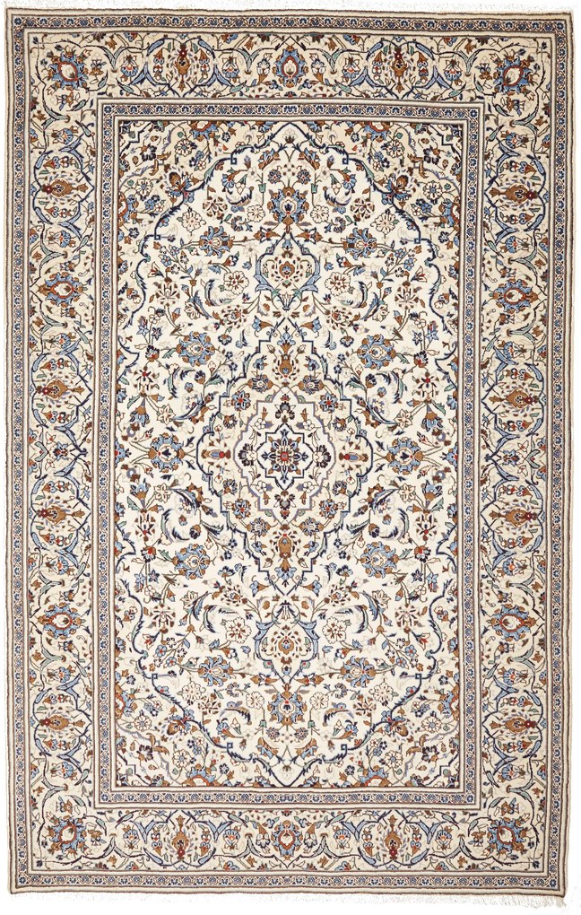 Kashan Tappeto persiano 310 x 200 Beige (Iran) Annodato A Mano