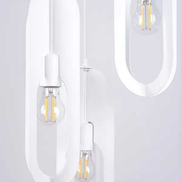 Sollux SL.1361 - Lampadario a sospensione con filo NICUS 3xE27/15W/230V bianco