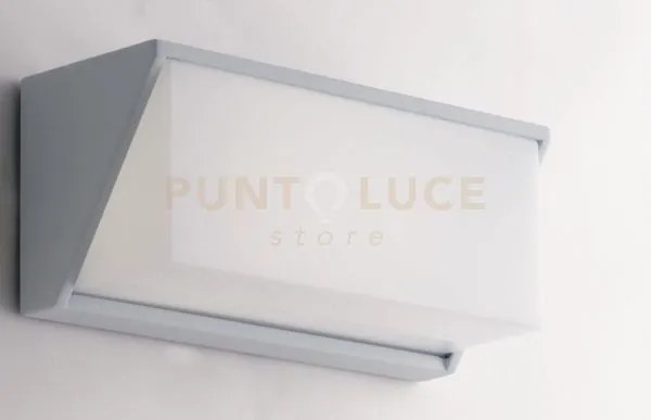 Applique led luxon bianca in alluminio 12w 1550lm cct ip54 11x25x9,...