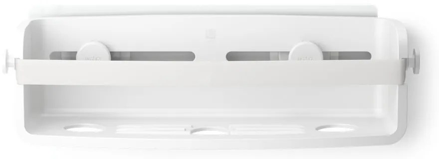 Mensola da bagno autoportante bianca in plastica riciclata Flex Adhesive - Umbra