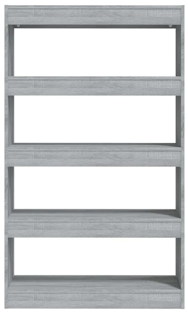 Libreria/divisorio grigio sonoma 80x30x135 cm in truciolato