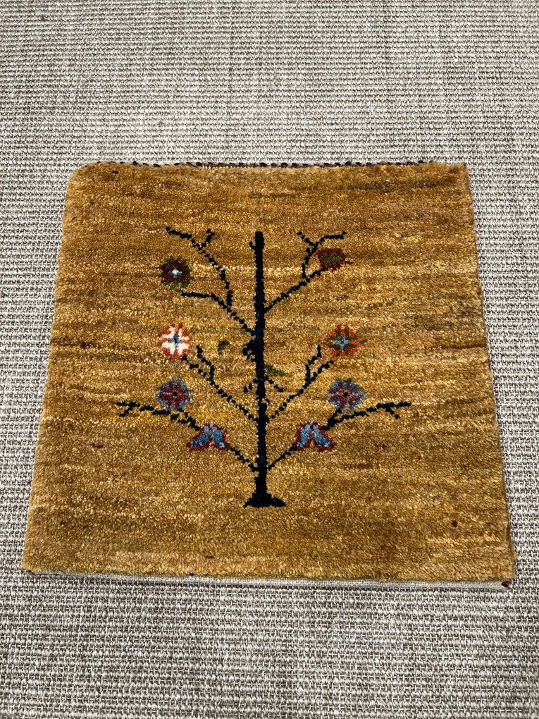 Gabbeh Tappeto persiano 40 x 40 Giallo (Iran) Annodato A Mano