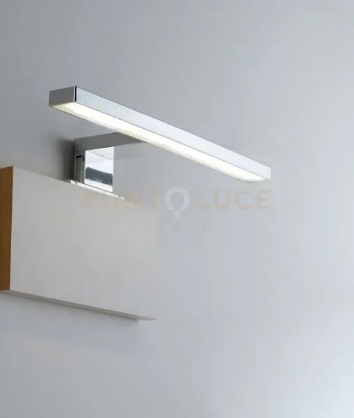 Applique led sacs cromo fissaggio parete e specchio 4w 540lm 4000k ...