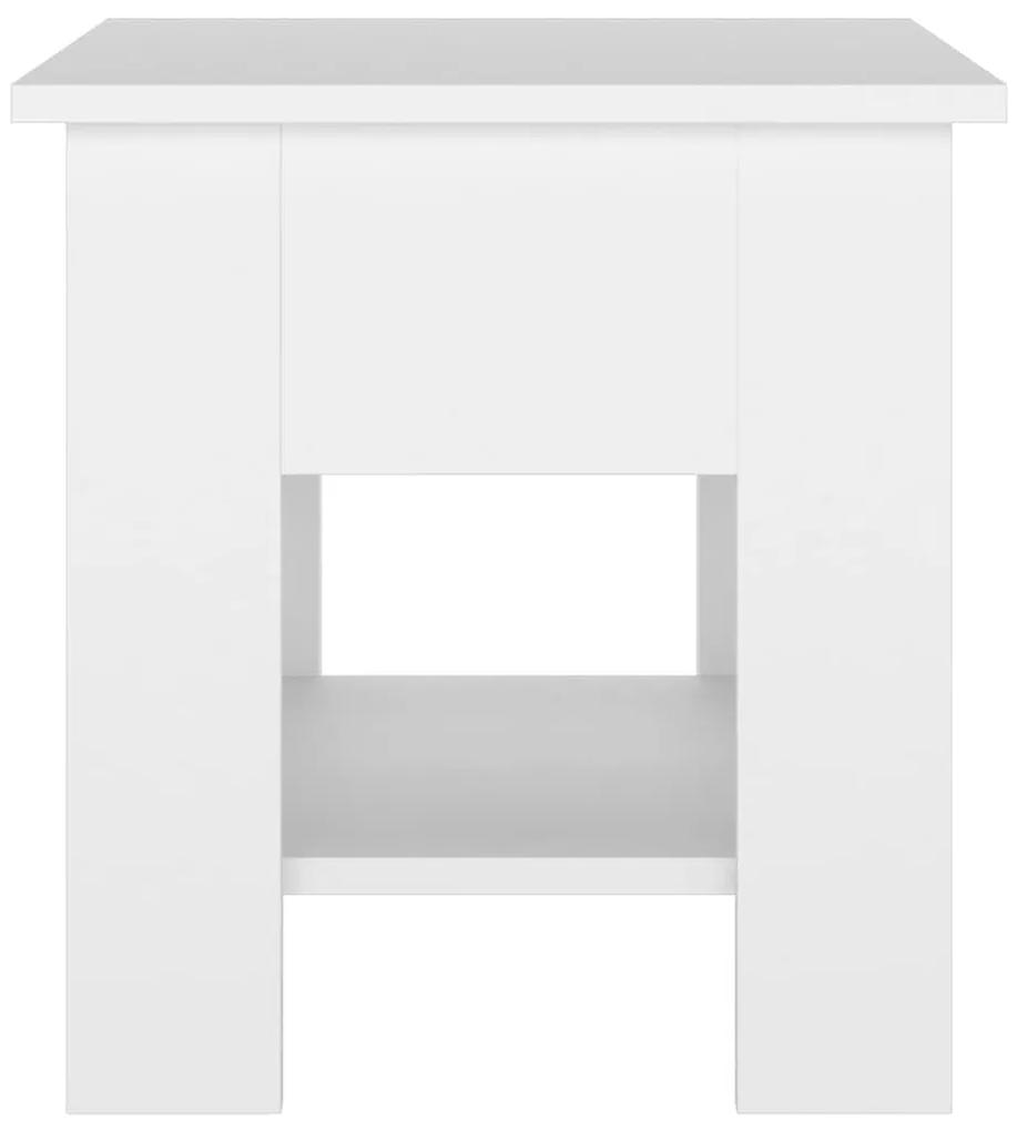 Tavolino da salotto bianco 40x40x42 cm in legno multistrato