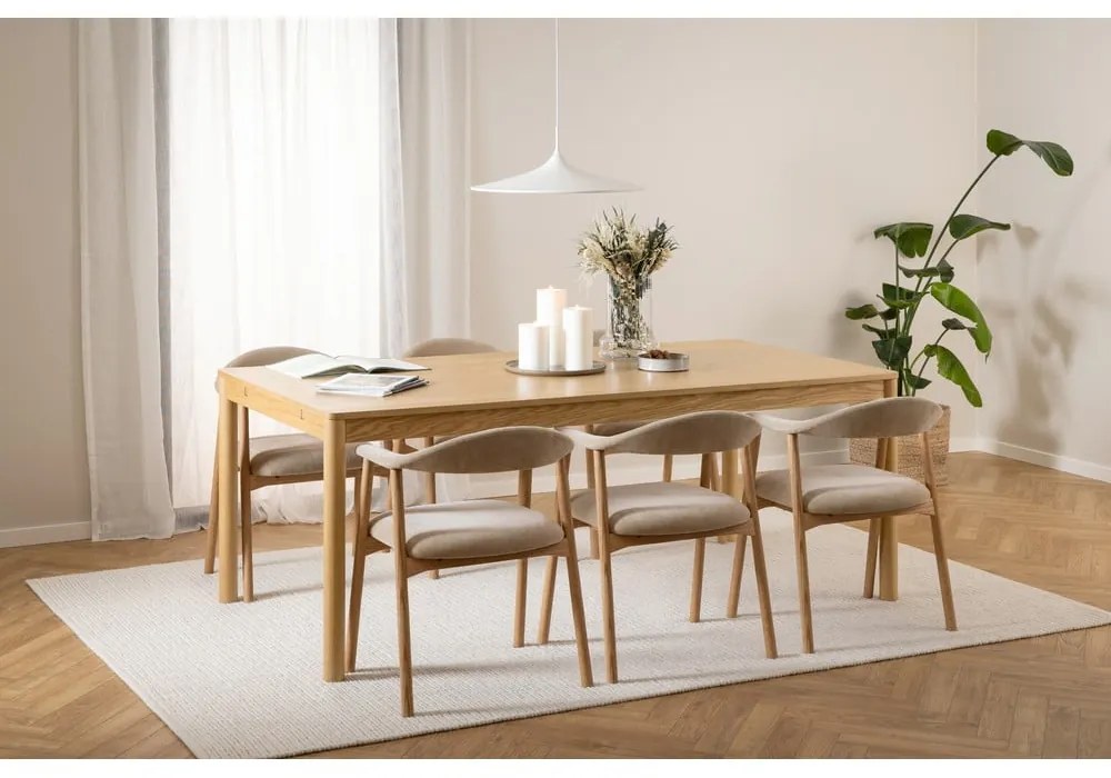 Sedia da pranzo beige/di colore naturale Addi – Actona