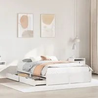 Letto senza Materasso Bianco 140x200 cm Legno Massello di Pino 3301663