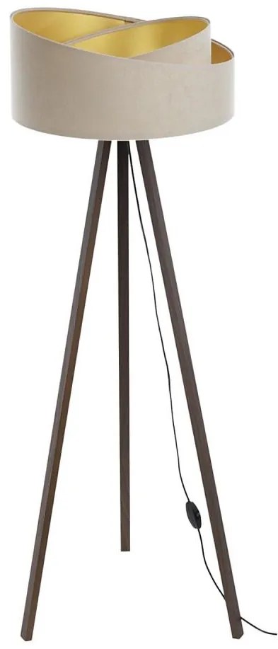 Lampada da terra GALAXY 1xE27/60W/230V beige/marrone