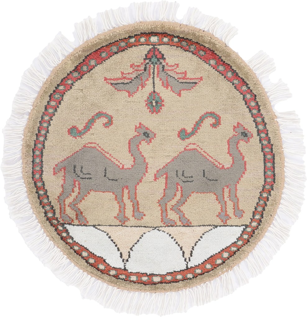 Agra Tappeto orientale 50 x 50 (Indian) Annodato A Mano