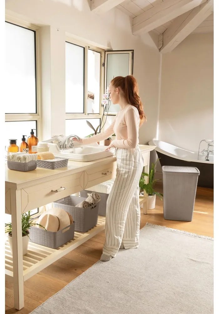 Cesta per il bucato grigio tortora in plastica 58 l Jute – Curver