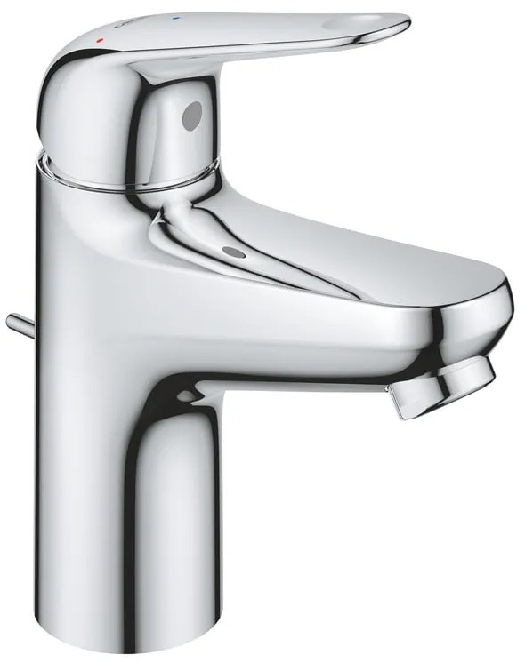 Rubinetto per lavabo a canna bassa getto laminare cristallino Swift cromato lucido GROHE H 19.3 cm