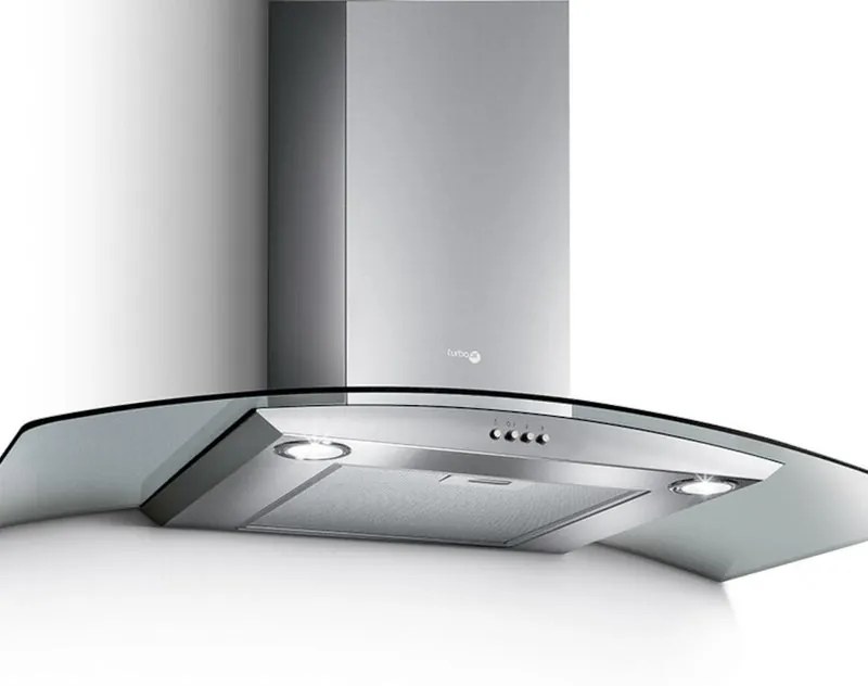 Cappa a parete Pantheon IX/A/90 TURBOAIR argento L 90 cm
