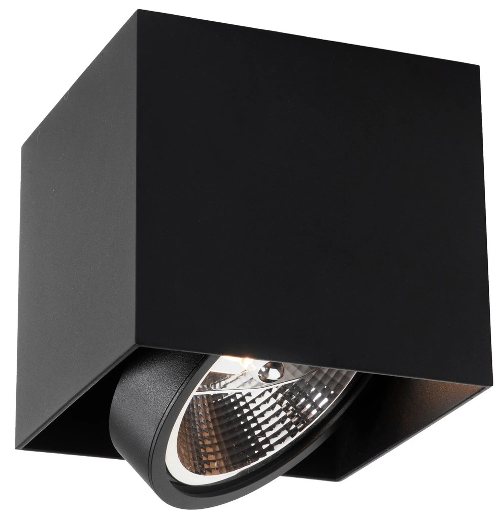 Faretto di design nero quadrato AR111 - Box