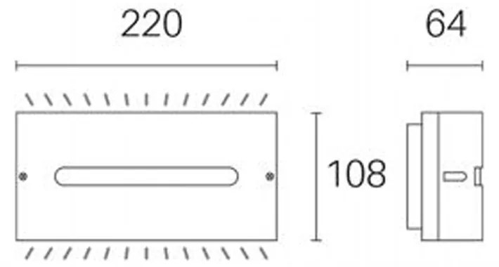 Applique Da Esterno Moderna Post Alluminio E Termoplastica Caffè Led 10W 4000K