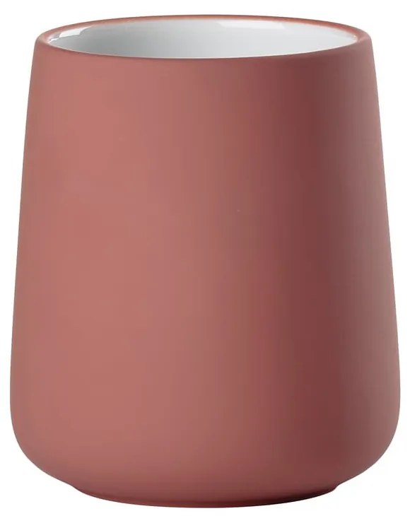Tazza di terracotta rossa per spazzolini da denti Nova - Zone