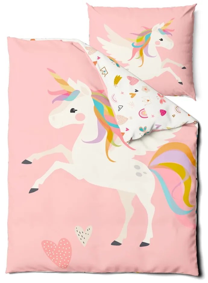 Biancheria da letto per bambini in cotone per letto singolo 140x200 cm Unicorn - Bonami Selection