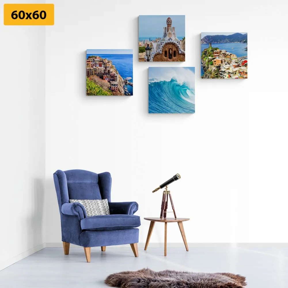 Set di quadri – Profumo del paesaggio marino