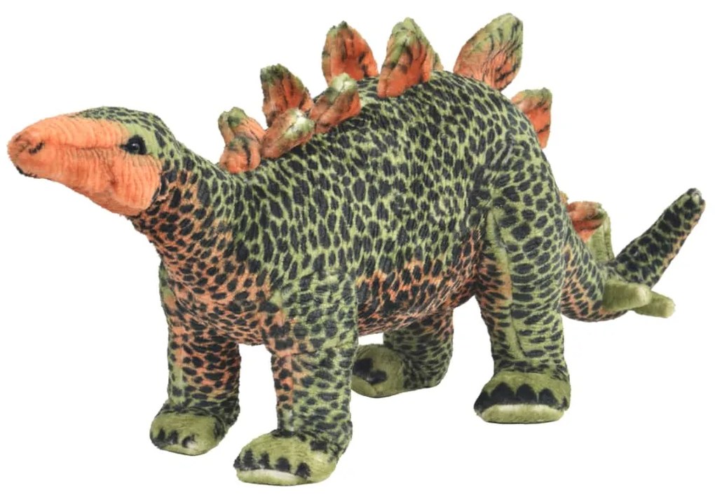 Peluches in Piedi di Animali Vari, Verde e Arancione / Dinosauro Stegosaurus