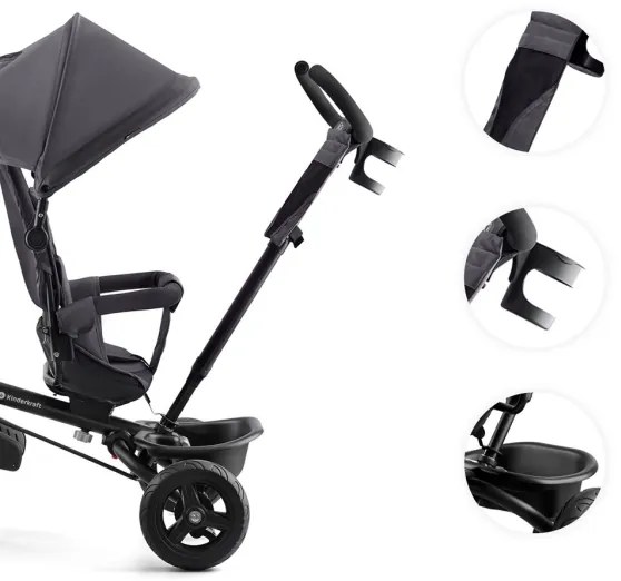 KINDERKRAFT - Triciclo per bambini AVEO grigio