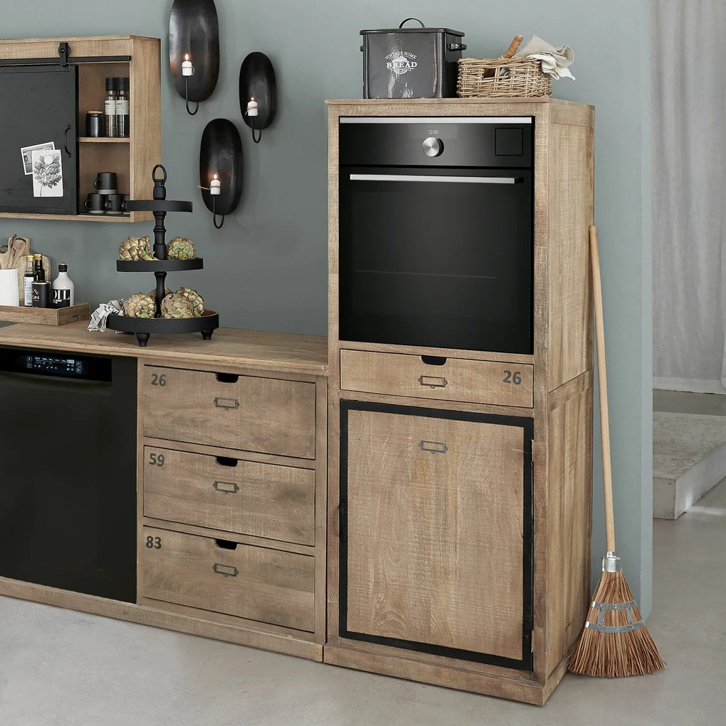 LOBERON Mobile per forno da incasso Oakland