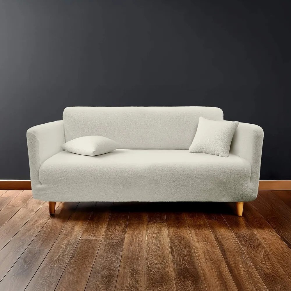 Copridivano color crema con rivestimento elastico per divano a 3 posti Laina – douceur d'intérieur