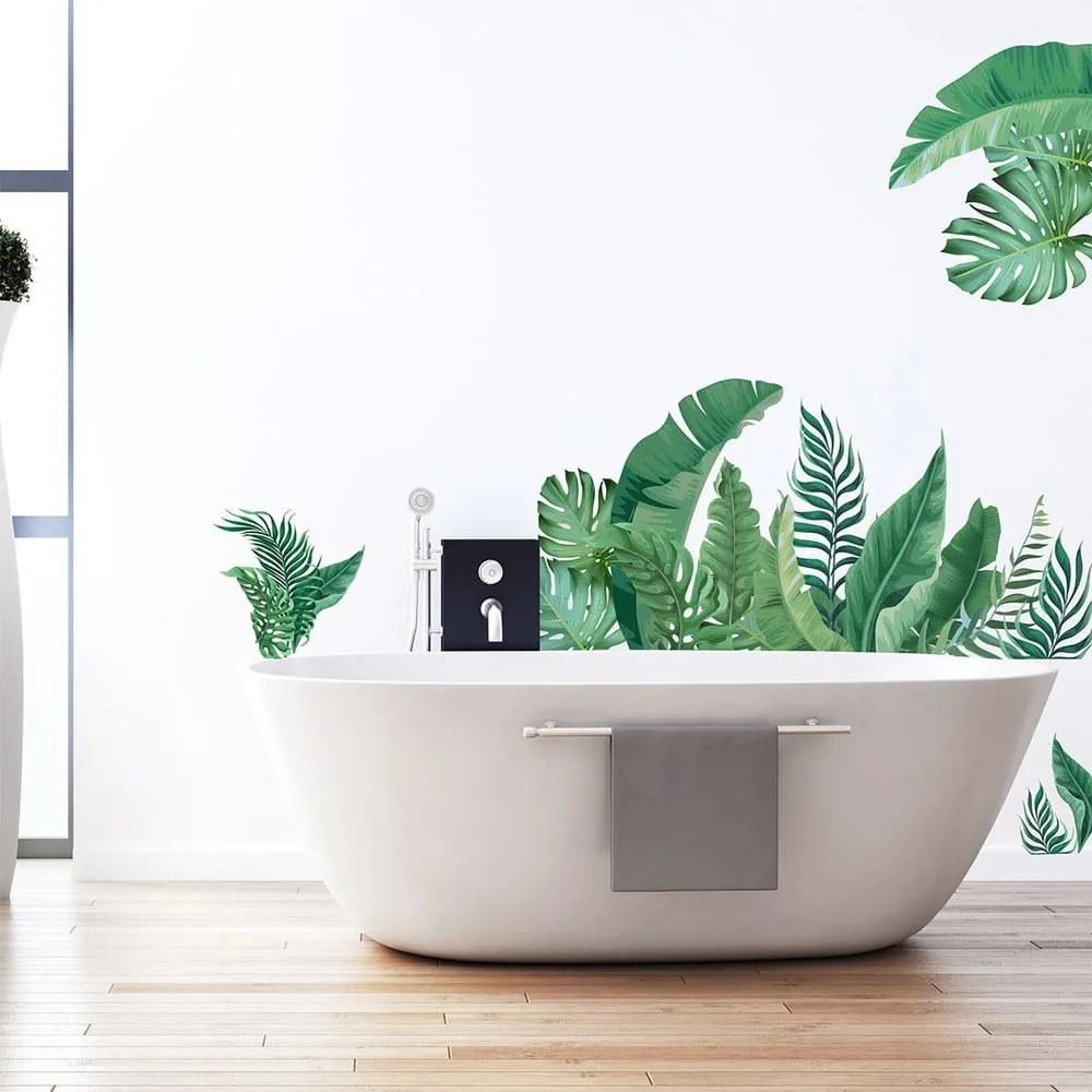 Adesivo da parete 60x90 cm Tropical Leaves - Ambiance