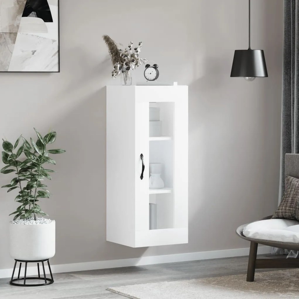 Mobile A Parete Bianco 34,5x34x90 Cm /