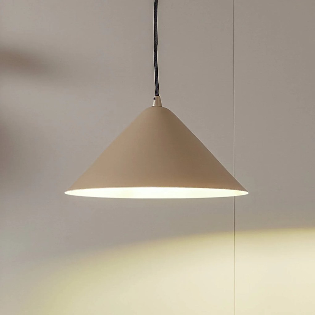 Lampada a sospensione Clarine Lindby, dimmerabile, Crema / Ambra, Soggiorno / Sala da pranzo, Metallo, Moderno, Lampada a sospensione