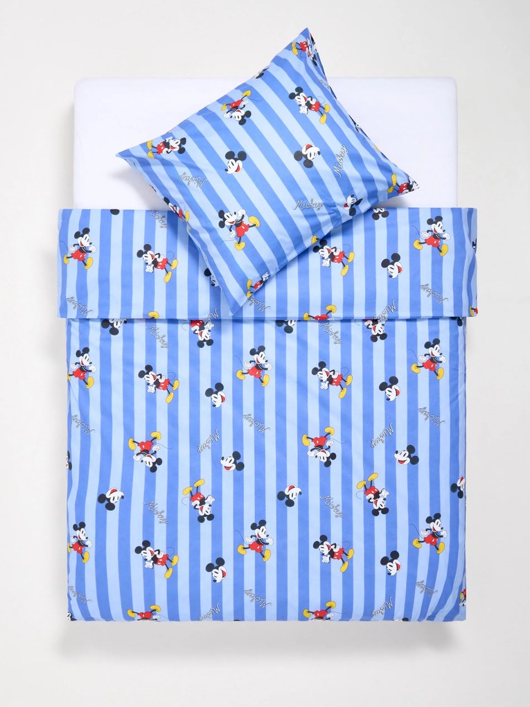 Sinsay - Set biancheria da letto in cotone Mickey Mouse - azzurro