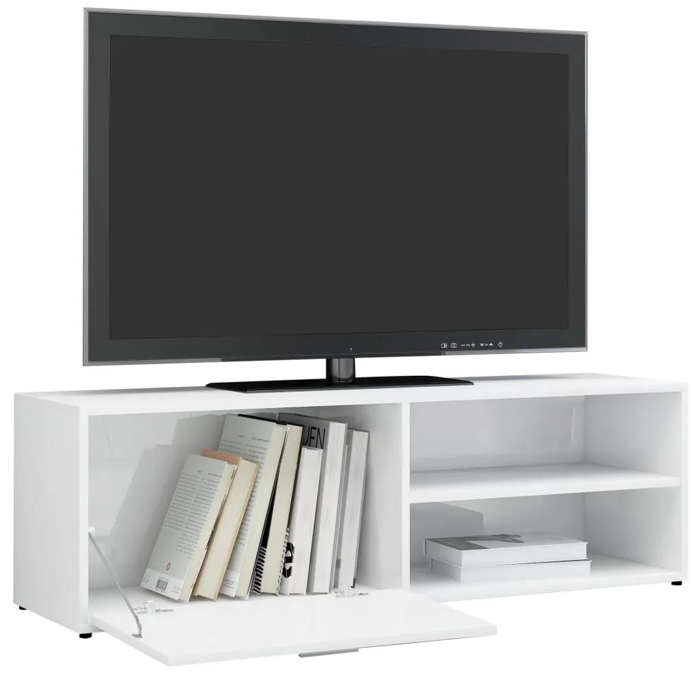 Mobile porta tv bianco lucido 120x34x37 cm in truciolato