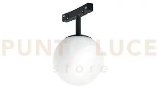 C/sfera d.15cm led con adattatore regolabile nero 3000k 624lm 8w