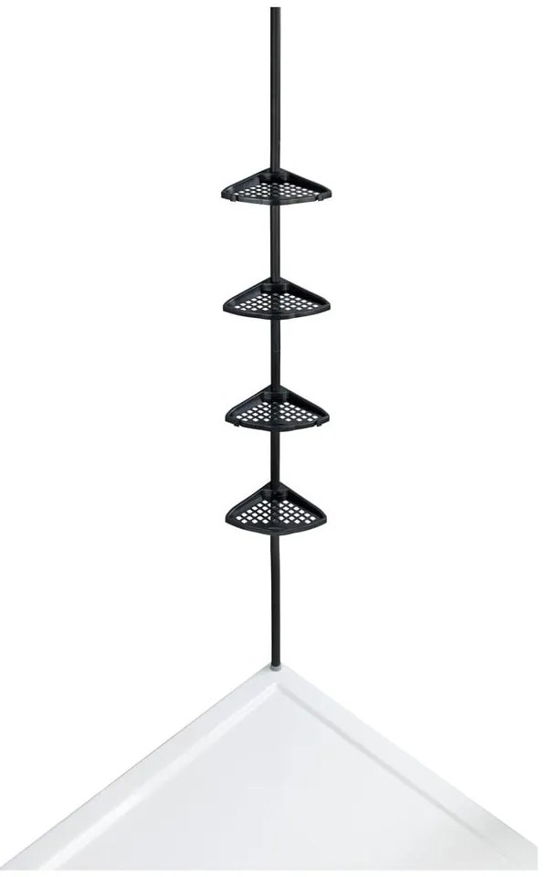 Mensola telescopica angolare nera per il bagno Opal - Allstar