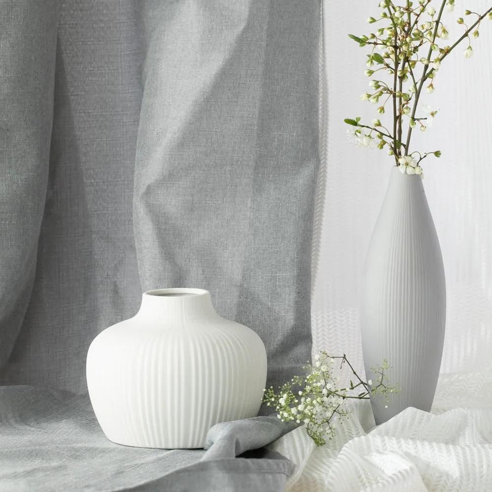 Vaso in ceramica color crema (altezza 12 cm) Bali - AmeliaHome