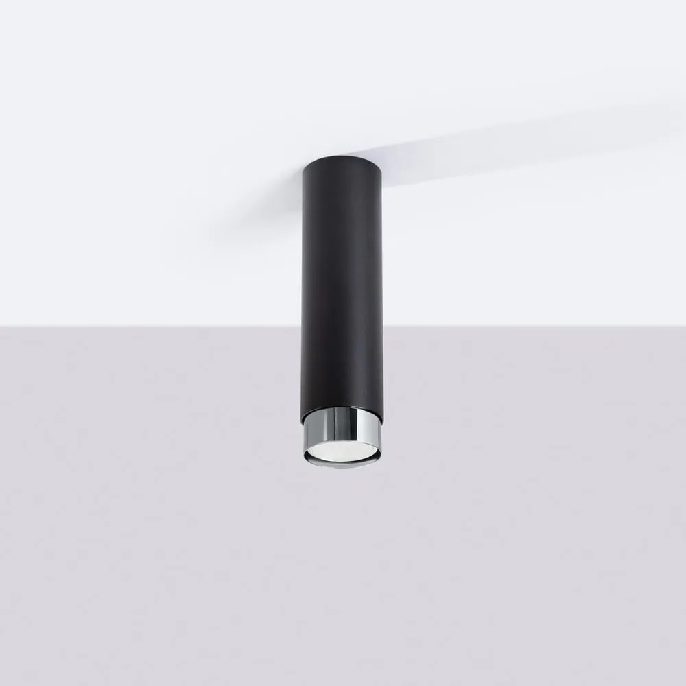 Plafoniera nera/argentata Crown – Sollux