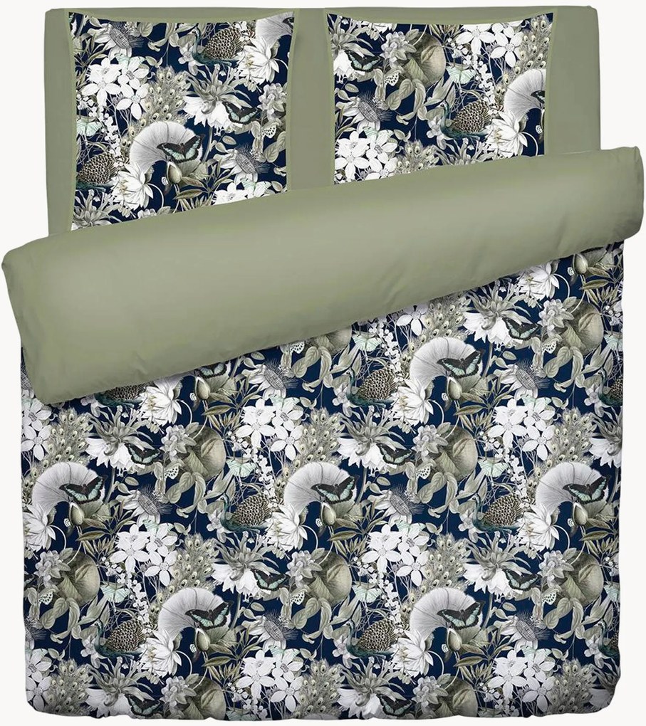 Set lenzuola in raso di cotone Jardin Orné, varie misure