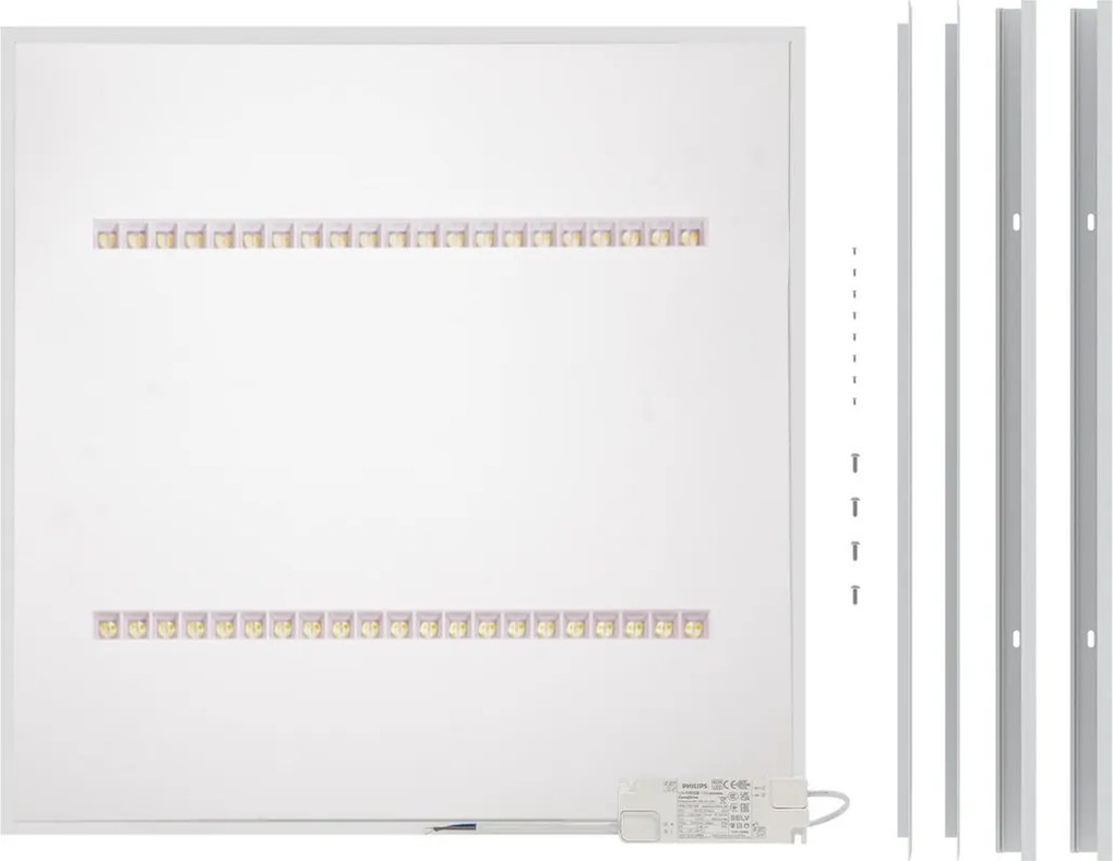 Plafoniera LED 60x60 28W 36W 42W CCT CRI92 UGR13 con driver Philips Colore Bianco Variabile CCT
