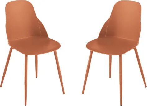 Sedia in polipropilene Ruggine con gambe in metallo - MILA 2 sedie