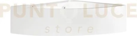 Applique a parete mykonos bianca 1 luce attacco e14 21x21x7cm in ge...