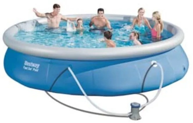 PISCINA FAST SET AUTOPORTANTE TONDA CM.457X84H. kg.23,3 lt.9.677 filtro cartuccia (art.57313) BESTWAY