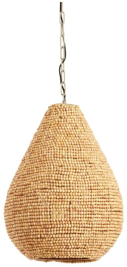 Lampadario in colore naturale con paralume in legno ø 40 cm Kabinda - Light &amp; Living