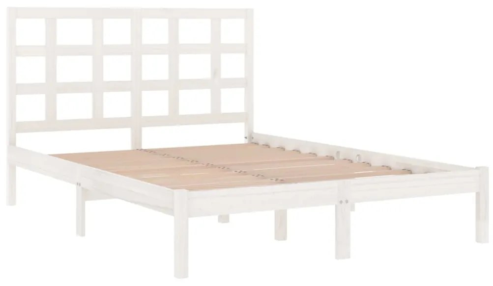 Giroletto bianco in legno massello 135x190 cm double