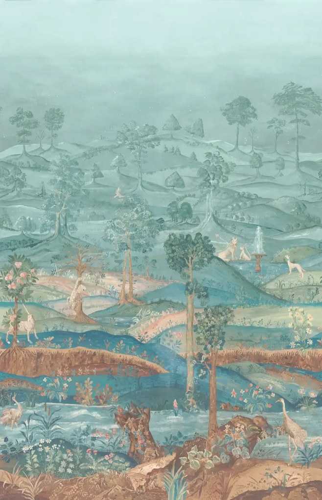 GP & J Baker Carta da parati Royal Park - Teal