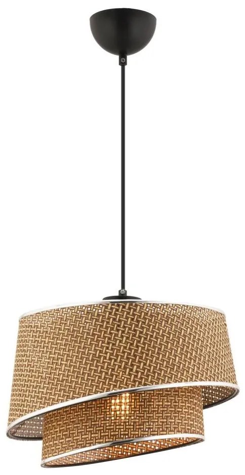 Lampada a sospensione su cavo BARETTE 1xE27/60W/230V marrone/cromo lucido