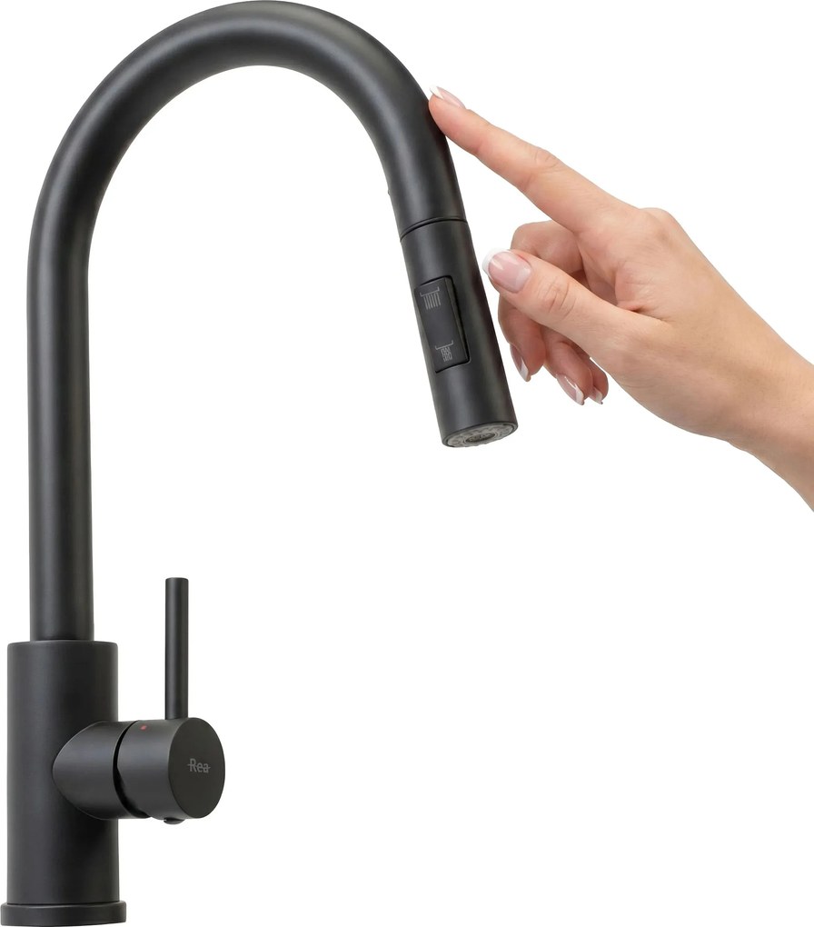 Rubinetto da cucina Rea Fresh Touch Black Matt