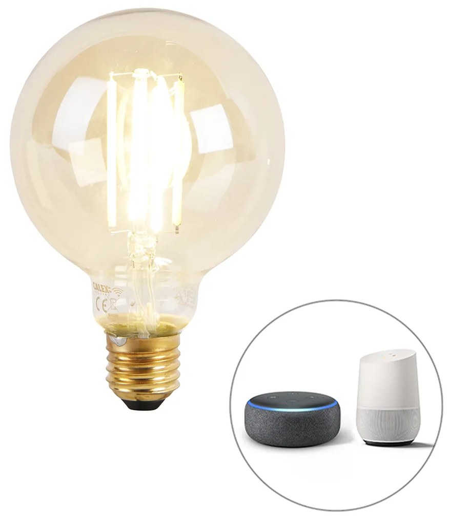 Lampada a sospensione da esterno intelligente nera IP23 incl. Wifi G95 - Amsterdam