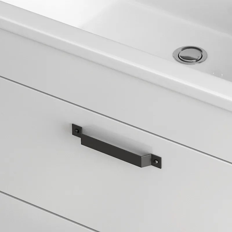Mobile bagno 100cm con struttura metallica nera IKOS-100 - KAMALU