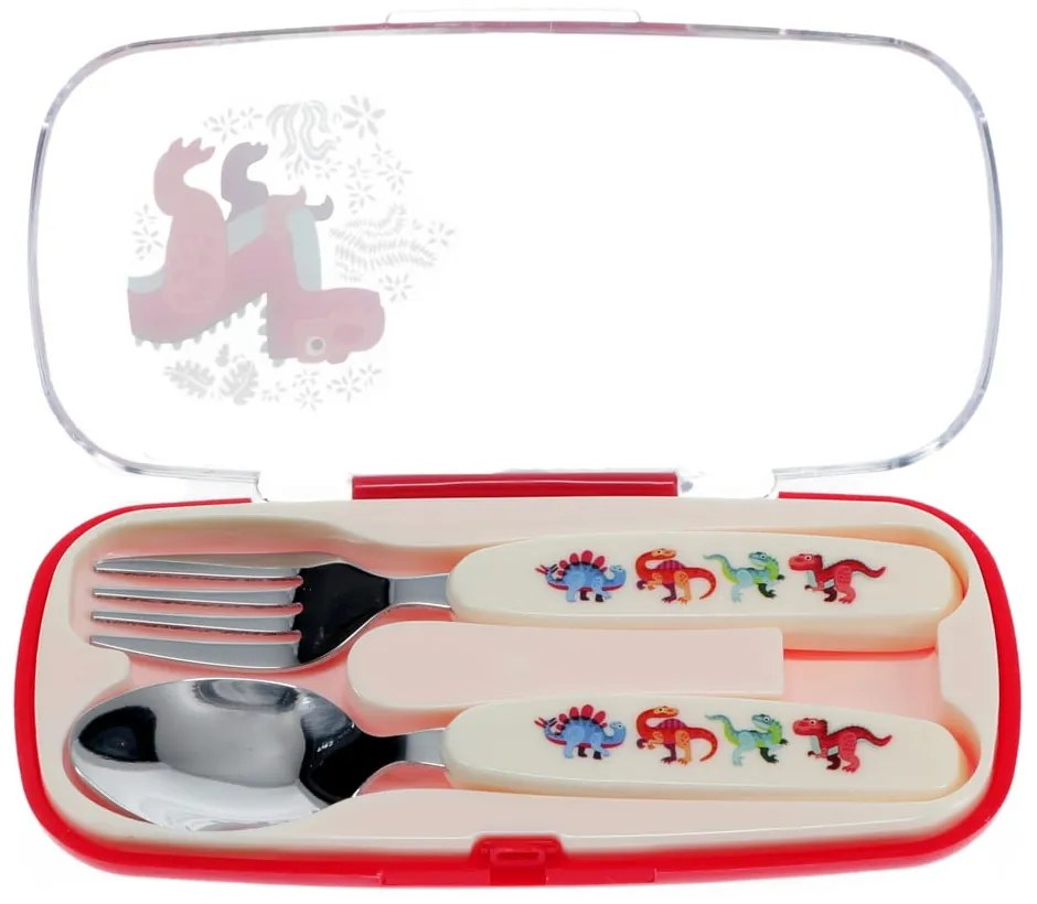 Posate per bambini in acciaio inox 2 pz Baby Dinos – Rex London